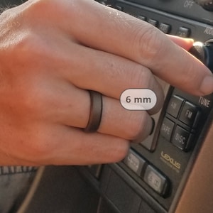 Bronze Silicone Ring Men, Silicone Wedding Ring for Men, Mens Rubber Wedding Ring Band 6mm 8mm, Thoughtful Gift for Him Husband Boyfriend