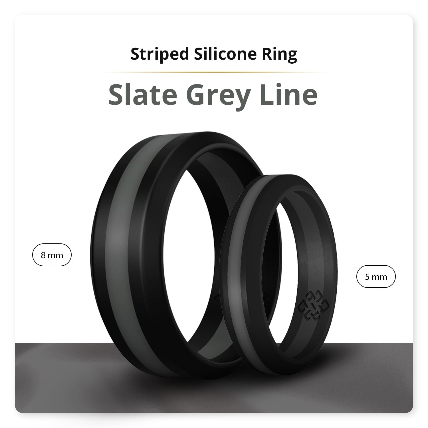 Dark Gray Stripe Silicone Band