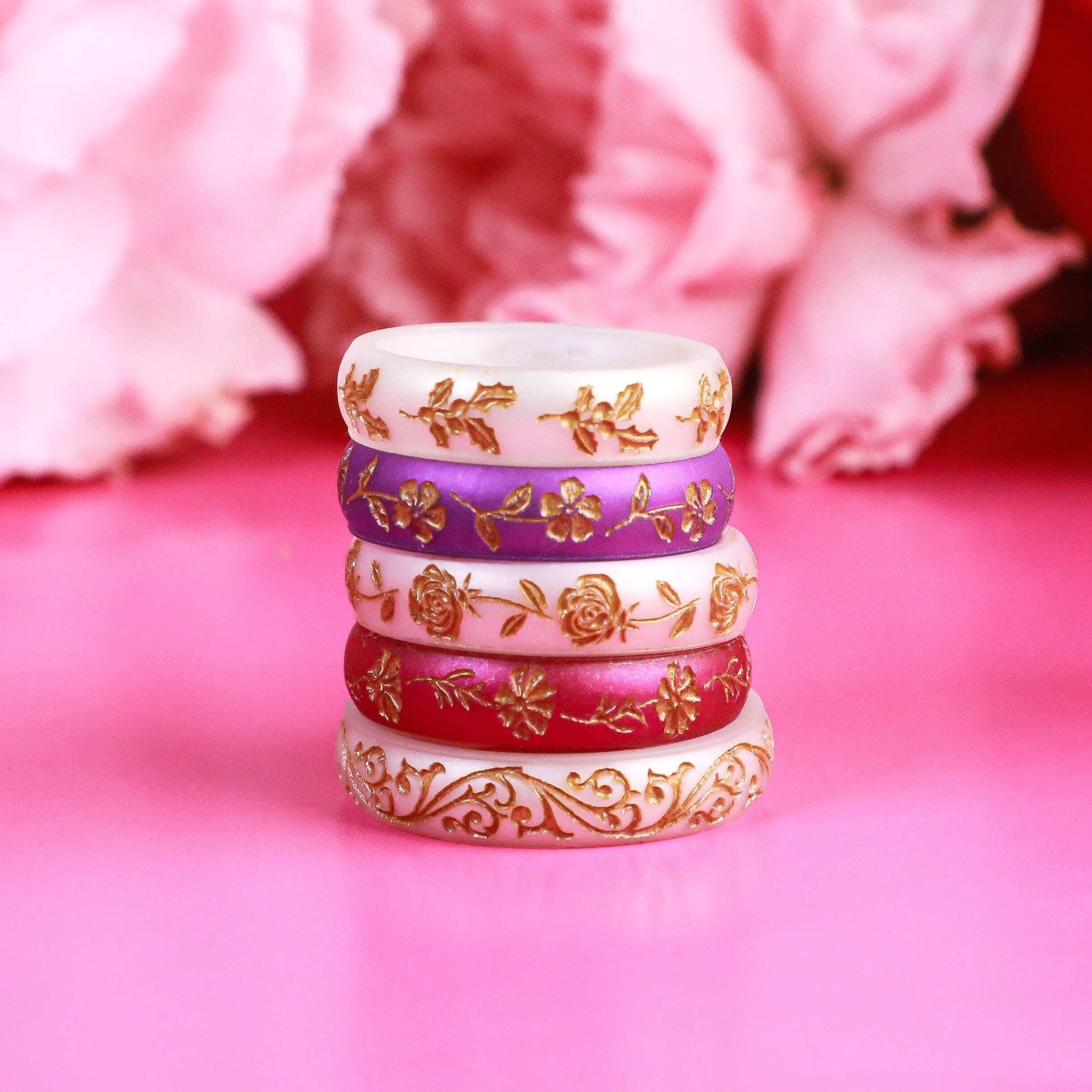 Primrose Silicone Ring February Birth Flower Breathable Comfort Fit Silicone Wedding Band Engraved Engagement Promise Ring Travel Ring Etsy