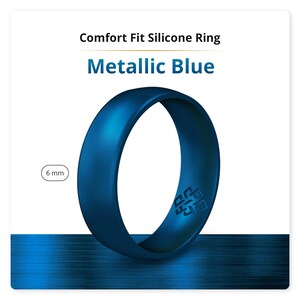 Mountain Silicone Ring Women 4mm Band Custom Engraved, Personalized Couple Wife Anniversary Gift, Silicon Engagement Wedding Ring Band her image 4
