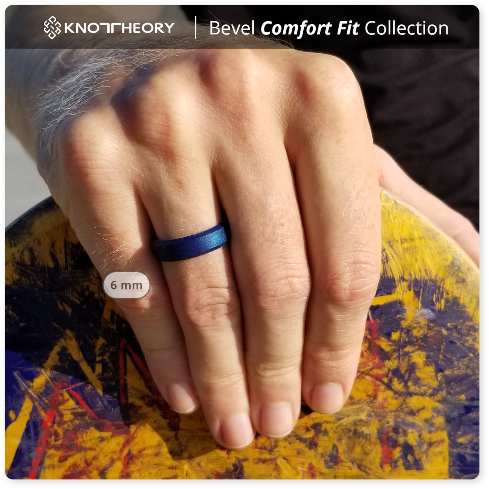 Breathable Blue Silicone Ring Men Metallic Midnight Navy Blue Etsy