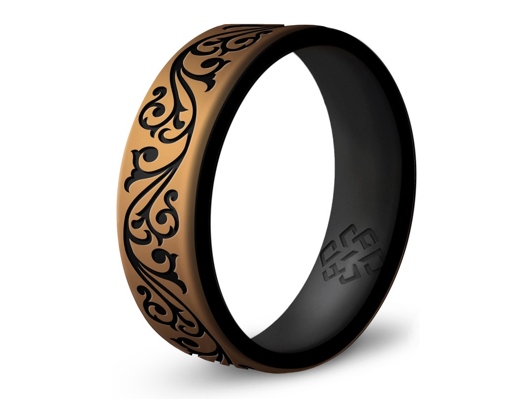 Knot Theory Rings Knot Theory Antique Gold Silicone Ring For Men