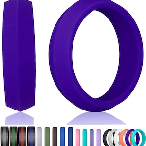 Royal Purple Silicone Ring Women, Comfortable Lightweight Ring, Birthday Anniversary Gift Idea for Wife Girlfriend, Workout Rings for Women
