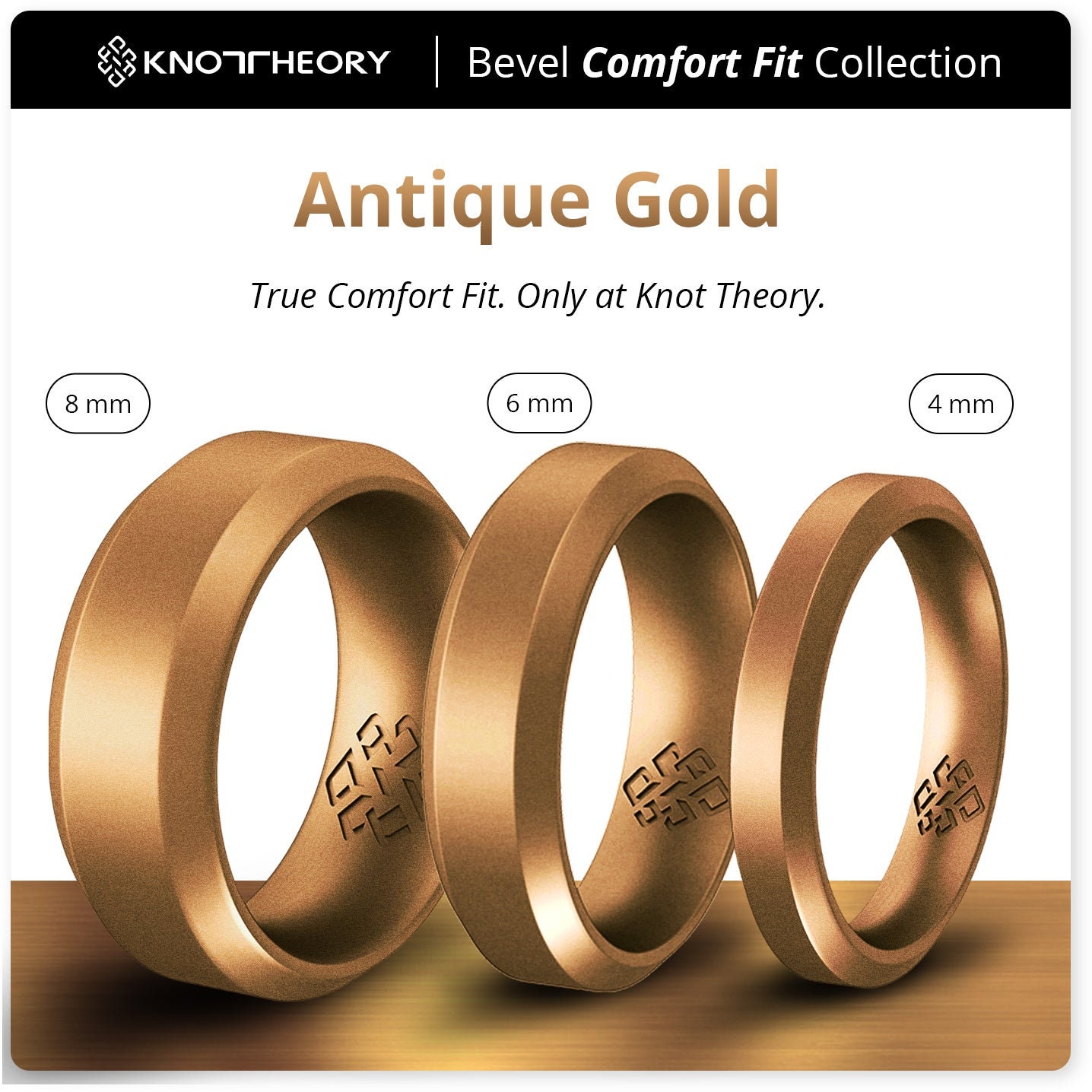 Gold Silicone Wedding Rings for Couples - Breathable, Matching His