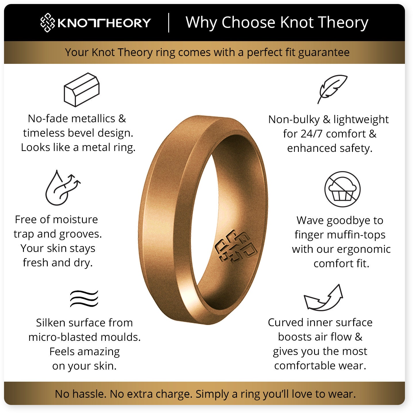 Lord of the Rings Inscription Silicone Band Antique Gold Wedding Ring  Engraved Silicon Wedding Band Anniversary Gift Husband Wife Fiance 