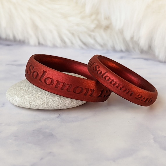 Bible Verse Silicone Ring for Men Women Engraved Silicone Wedding Ring Gift for Husband Boyfriend Wife Custom Christian Anniversary Gift Etsy