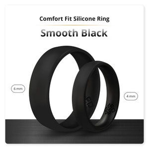 Mountain Silicone Ring Women 4mm Band Custom Engraved, Personalized Couple Wife Anniversary Gift, Silicon Engagement Wedding Ring Band her image 6