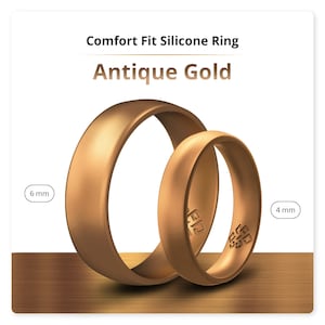 Valentines Day Gift for Him, Valentines Day Gift for Husband, Gold Silicone Ring Men, Valentines Day Gift for Boyfriend, V Day Gift for Men