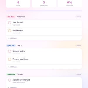 Rainbow To Do List Template | Printable & Digital Planner | Fillable PDF + HTML | Colorful Task Tracker | Aesthetic Planner Instant Download