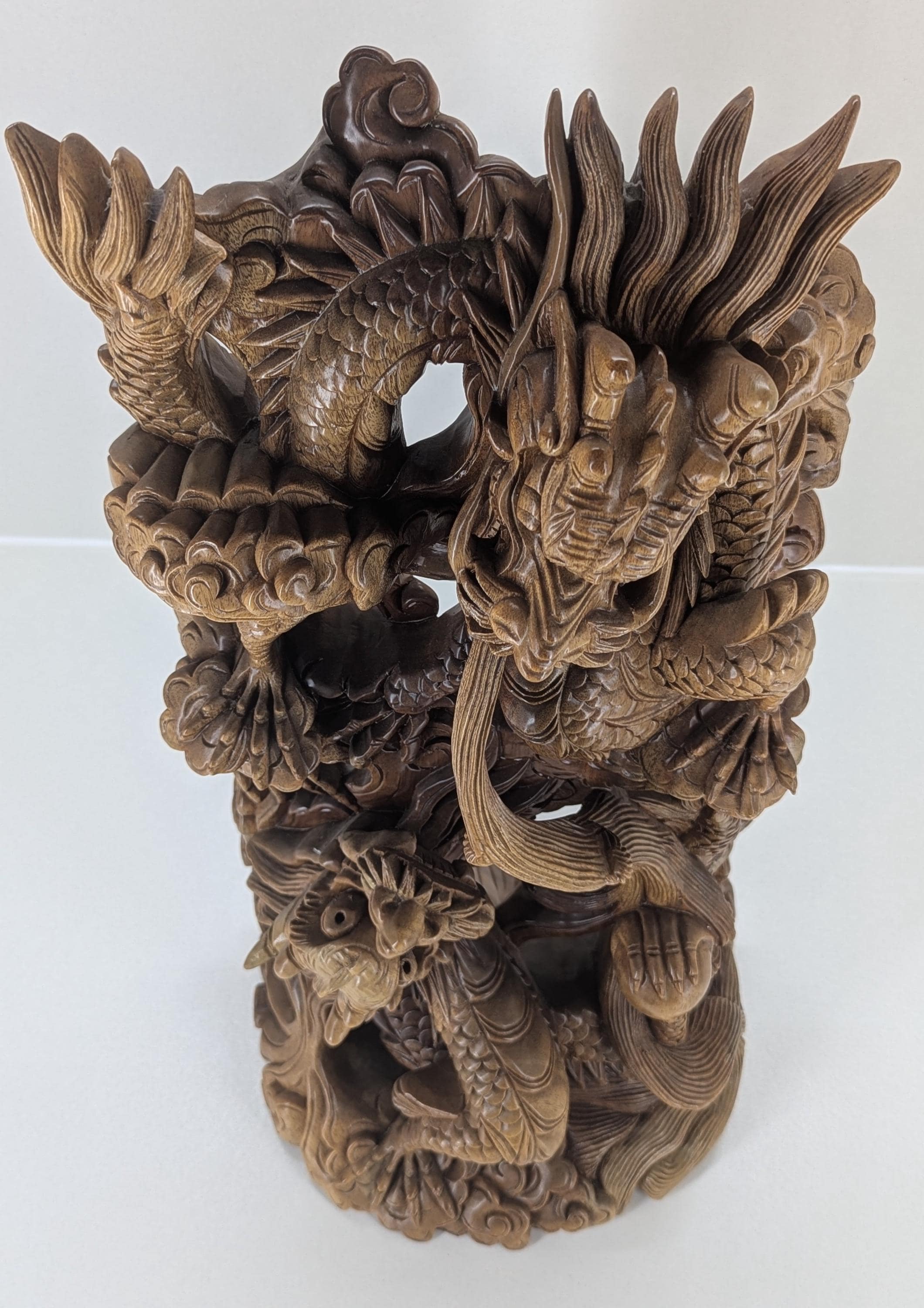 Wood carvings large dragon huuha woodart - Etsy 日本