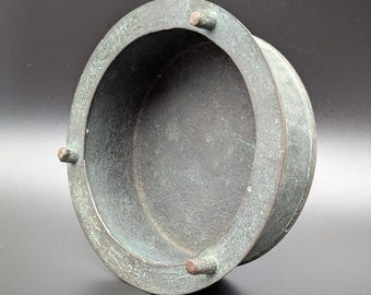Antique Japanese Bronze Buddhist Temple Gong | Dated 1798 Kansei Era Bell