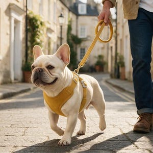 Soft No Pull Dog Harness & Leash Set | Adjustable French Bulldog Harness | Small Dog Walking Vest