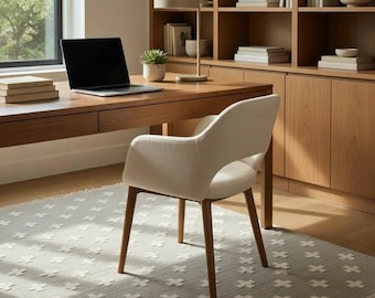 Handgeweven grijs vloerkleed met kruispatroon, katoen met franjes, wollen vloerkleed, neutrale Scandinavische landelijke stijl, platgeweven katoenwol, moderne boho-woondecoratie.