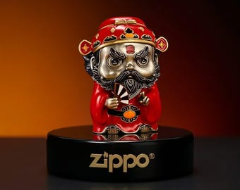 Encendedor Zippo de la Suerte, diseño del dios chino de la riqueza, encendedor Zippo coleccionable, regalo para él, regalo de cumpleaños, regalo de aniversario, regalo para hombre