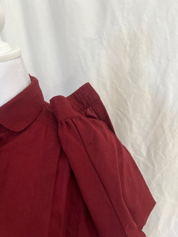 80s Jaeger 100% Wool Button Up Blouse - image 3