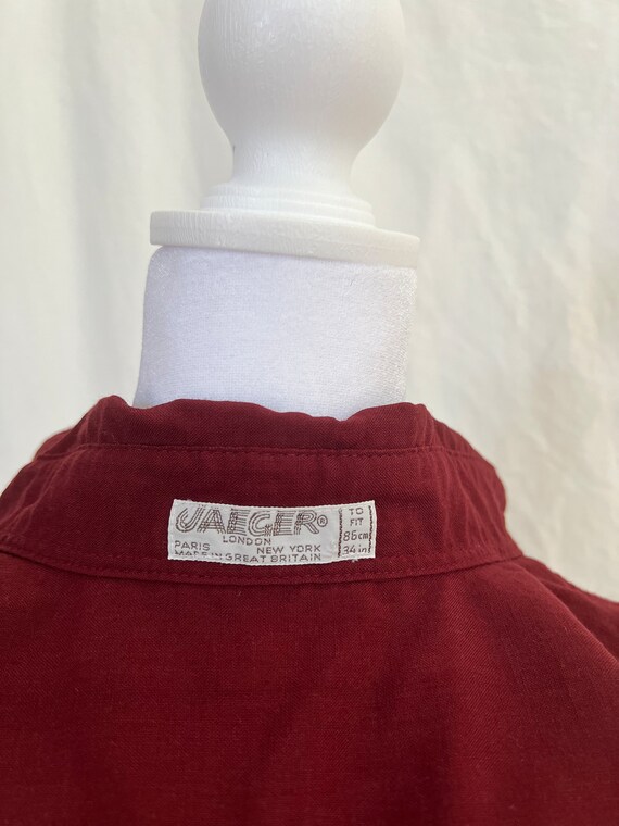 80s Jaeger 100% Wool Button Up Blouse - image 7
