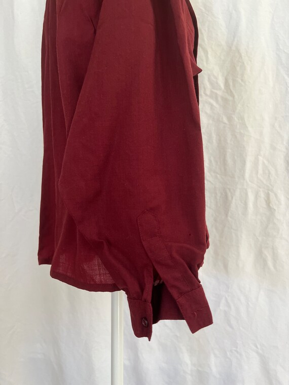 80s Jaeger 100% Wool Button Up Blouse - image 5