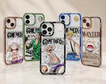 Funda para iPhone con diseño de Luffy Zoro y póster de "Se busca" de anime. Funda protectora para teléfono.