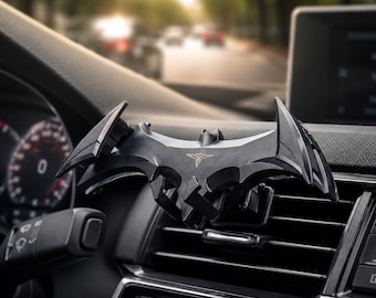 Nuevo soporte para teléfono móvil para coche con diseño de murciélago / Accesorio universal para la decoración del interior del coche
