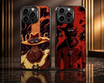 Funda para iPhone de anime Portgas D Ace con diseño de Luffy Zoro. Funda protectora para teléfono.
