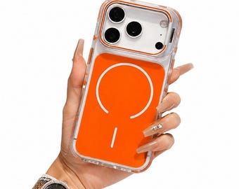 Luxury Magnetic Camera Protection Case for iPhone 16 ProMax with with Non-Slip Edges