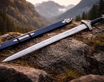 Handmade King Ragnar Lothbrok Viking Sword - Handmade Authentic Norse Replica with Scabbard, Perfect for Collectors and Special Occasions