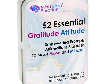 52 Gratitude Prompts Deck | Daily Thankfulness for Kids, Families, Journaling
