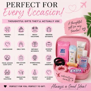 Mini-Reisekoffer-Set mit Reiseutensilien | Must-haves für Urlaub und Mädelstrip | Geschenk zur Kundenbindung Bild 2