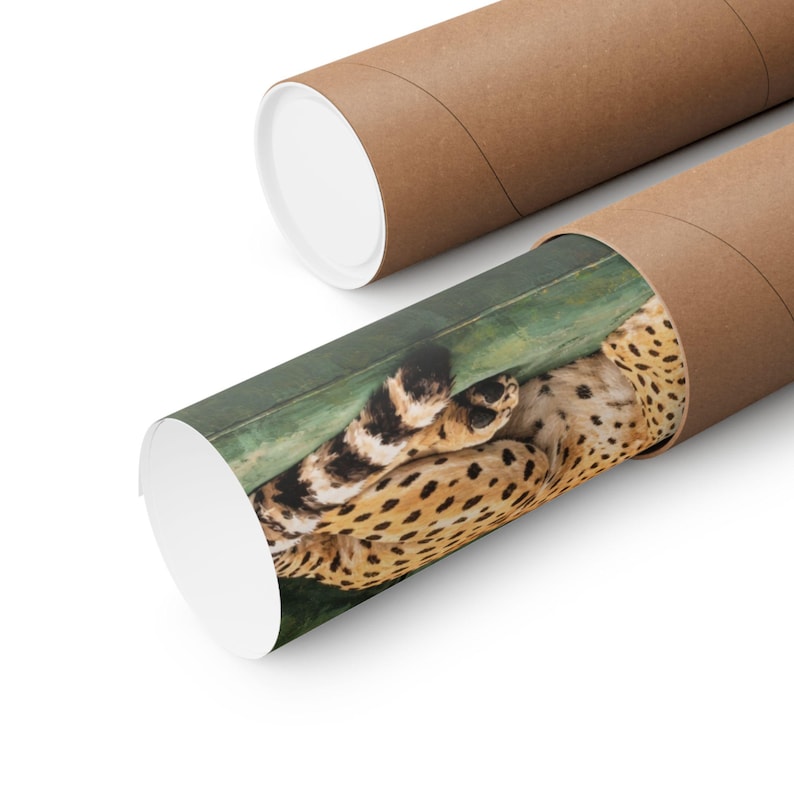 Cheetah Wall Art, Sleepy Leopard Poster, Contemporary Luxury Print, Emerald Green Jungle Living Room Decor, Elegant Maximalist Modern Art image 9