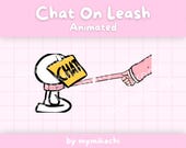Animated Leash Emote Twitch | 3 GIF Emotes Pack | Cute Stream Emotes | Discord & Twitch