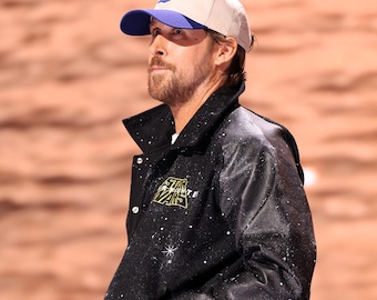 Ryan Gosling Starfighter Jacket, Kade Auberon Star Wars Black Varsity Jacket