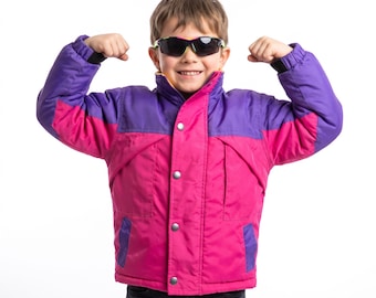 Coupe-vent colorblock années 90 pour enfants, veste inspirée des concerts et tenues de rave d'Oliver Tree