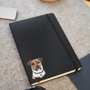 Custom Pet Portrait on Leather Journal