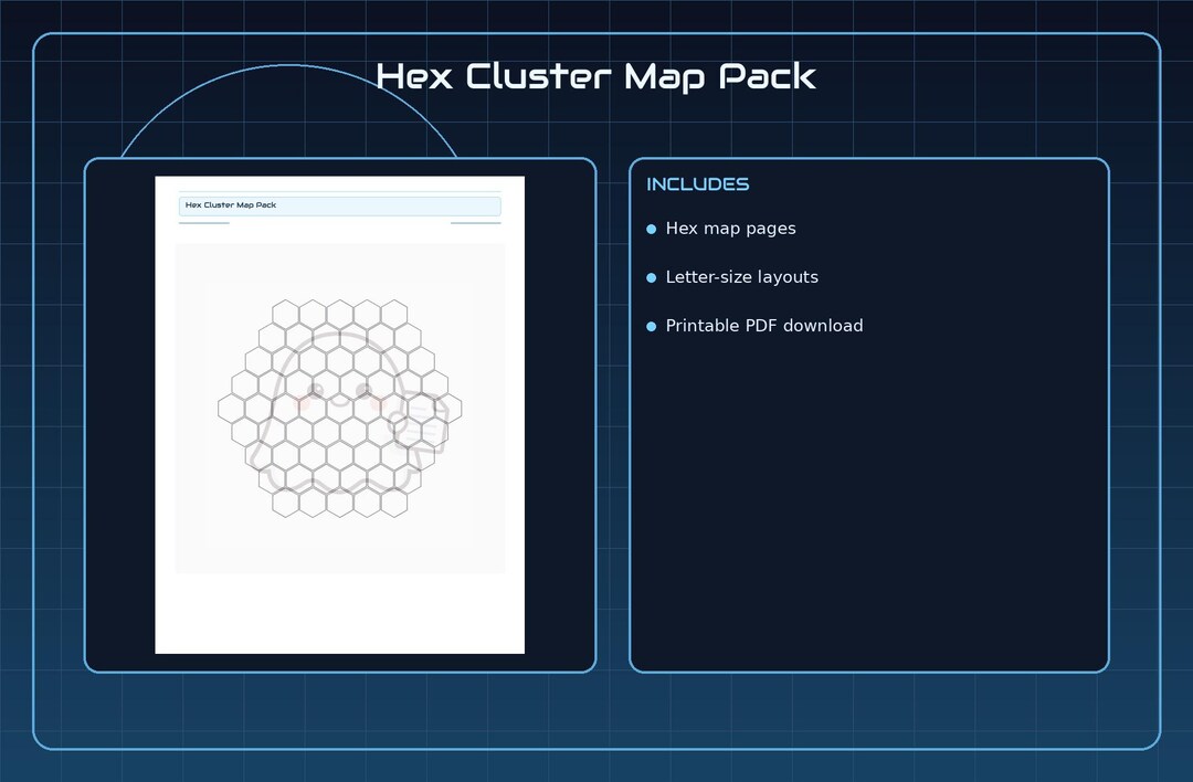 Sci Fi Solo RPG Hex Map Pack | Printable Sector, Ruins, Stations (PDF ...