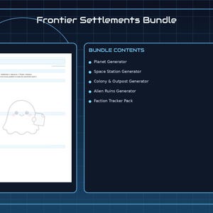Frontier Settlements Bundle Printable PDFs | Sci Fi Solo RPG Bundle
