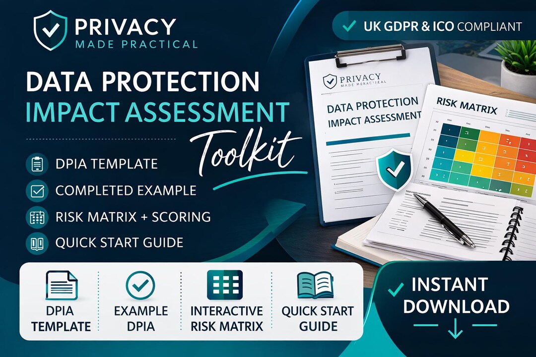 UK GDPR DPIA Toolkit | Data Protection Impact Assessment Template Risk ...