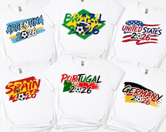 2026 World Football Brazil USA Portugal Germany Country Shirt – Soccer Cup Fan