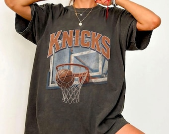 Vintage Knicks Fan Shirt, Vintage Sports Logo, Comfort Colors® , Casual Fan Shirt
