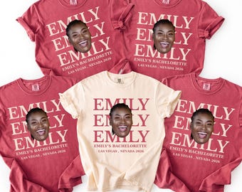 Custom Face Bachelorette Shirt, Comfort Colors Bridal Party Tee, Personalized Photo Shirt