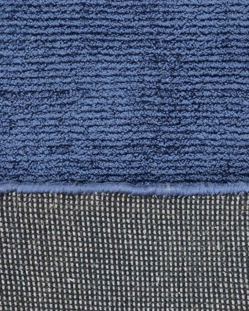 Blue Modern Area Rug, Handloom Tencel Silk Carpet, Tip Sheared Abstract Rug, Luxury Soft Minimalist Rug, Contemporary Home Decor image 5