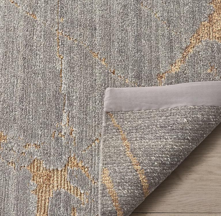 Lakshmi Hand Knotted Wool Jute Rug, Neutral Grey Modern Rug, Abstract ...