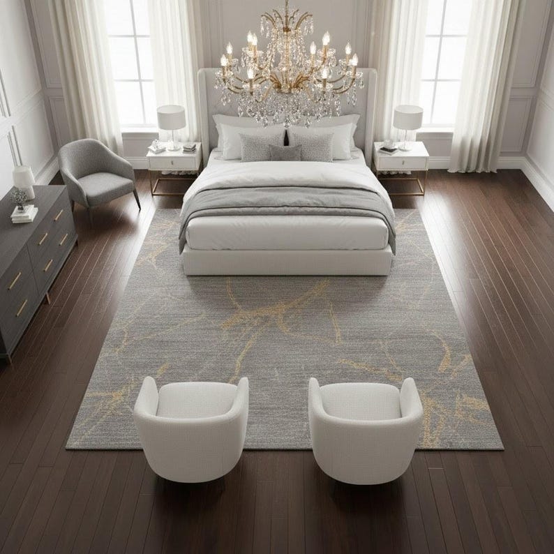 Lakshmi Hand Knotted Wool Jute Rug, Neutral Grey Modern Rug, Abstract ...