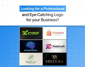 Diseño de logotipos empresariales personalizados / Imagen de marca profesional, gráficos minimalistas modernos.