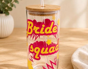 Personalised Bride Squad Tumbler | Custom Hen Party Cup with Name & Date | Bridal Party Gift | Bridesmaid Cold Cup | Wedding Morning gift