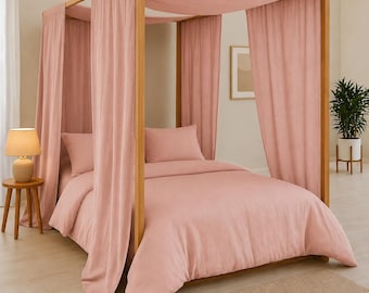 Blush rosa Tüll BALDACHIN Panel. Kundenspezifische Montessori Bettvorhänge in verschiedenen Farben. Baldachin Vorhang Schal. Himmelbett Vorhänge. Boho Dekor