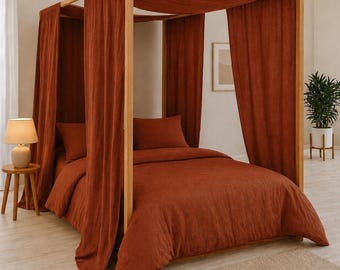 Rostige Tüll Baldachin Panel. Kundenspezifische Montessori Bettvorhänge in verschiedenen Farben. Baldachin Vorhang Schal. Himmelbett Vorhänge. Boho Dekor