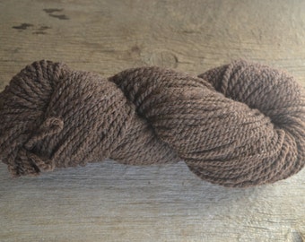 Bulky dark brown CVM Romeldale yarn- "Hudson"