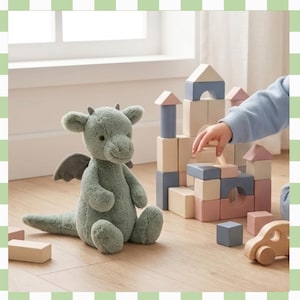 Jellycat Bashful Dragon Plush | Green Stuffed Animal | Cute Kawaii Toy Gift