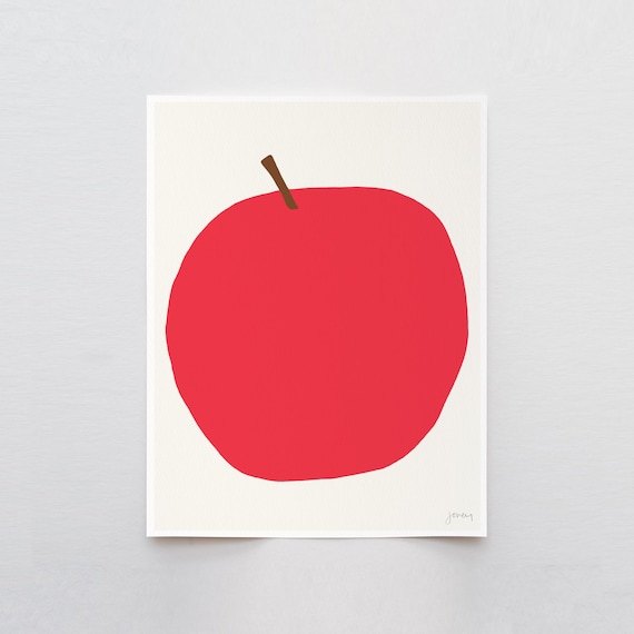 Apple Art Print - Signed and Printed by the Artist - Unframed or Framed - 120905