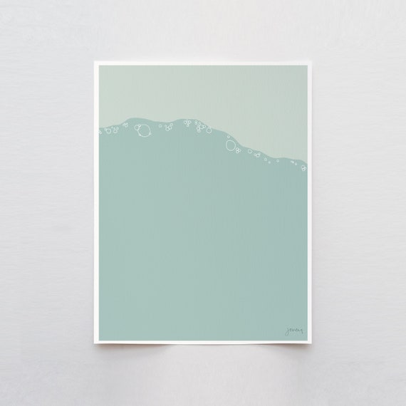 Beach Sea Foam Art Print - Signed and Printed by Jorey Hurley - Unframed or Framed - 120808